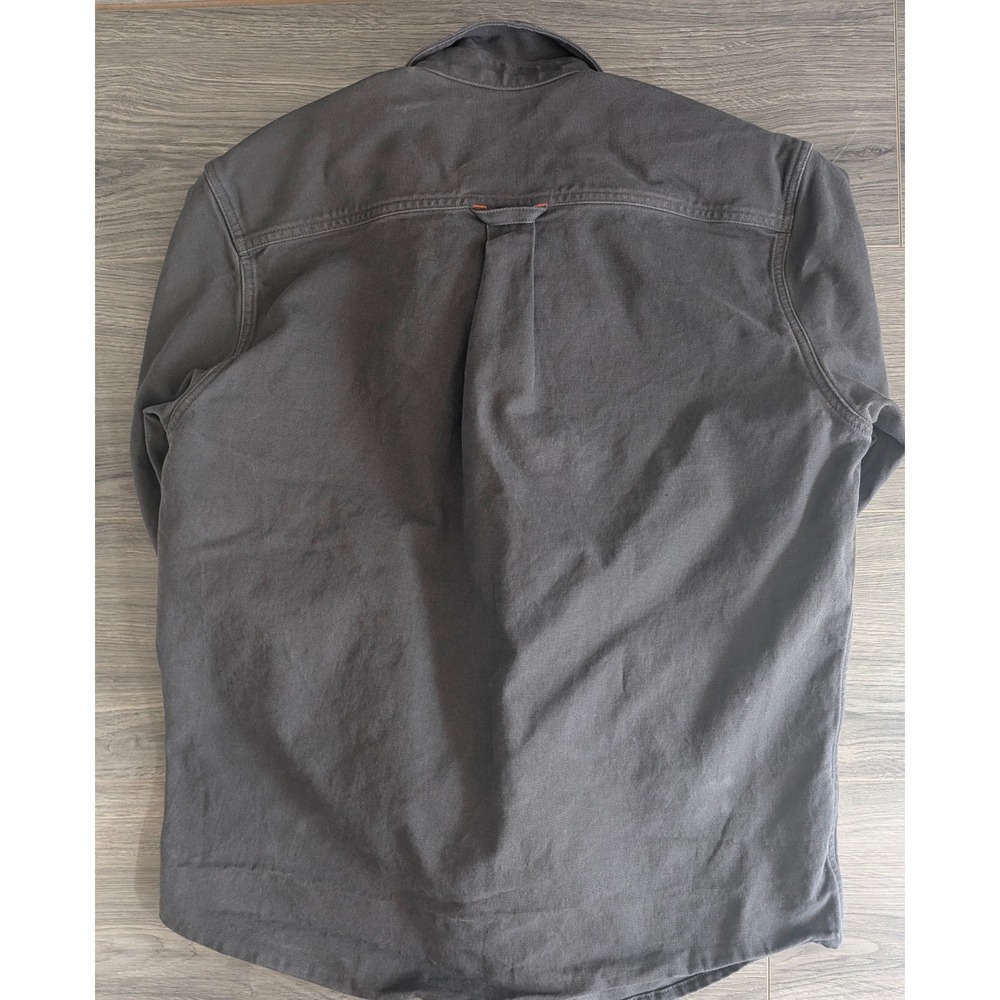 Eddie Bauer  Mens Gray Cotton Canvas Button Down Utility Shacket Size M - Picture 8 of 10